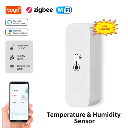 Professional Tuya Wifi/Zigbee Temperature And Humidity Sensor Indoor Thermometer Smart Life Control For Home Work With Alexa Google Assistant